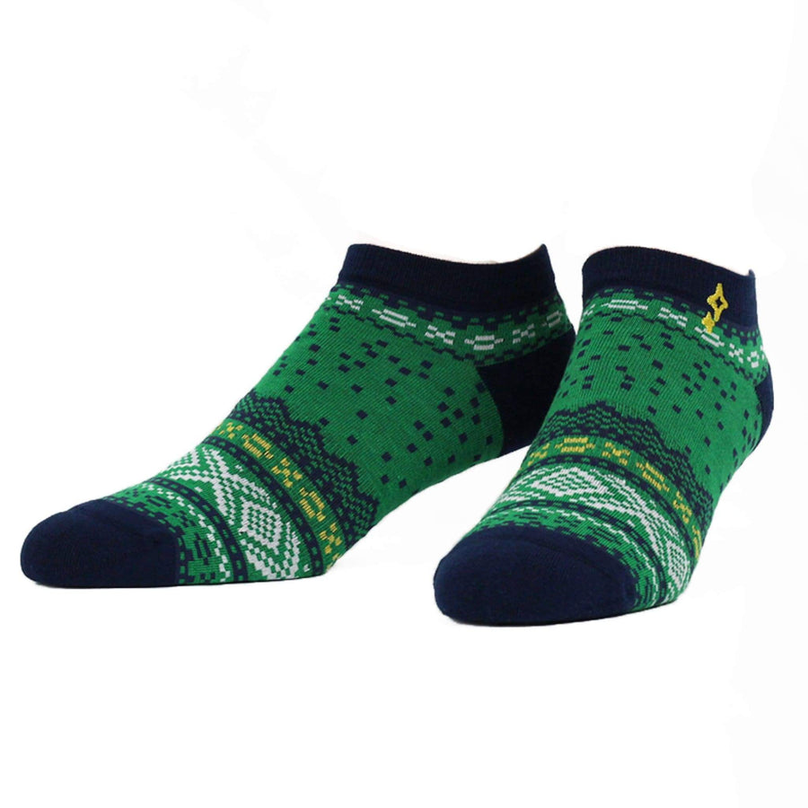 NVRLND Socks L/XL Marius Green Navy Low-Cut