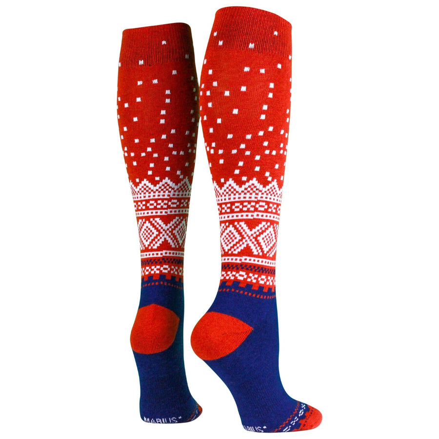 NVRLND Socks Marius Wool Red Knee-High