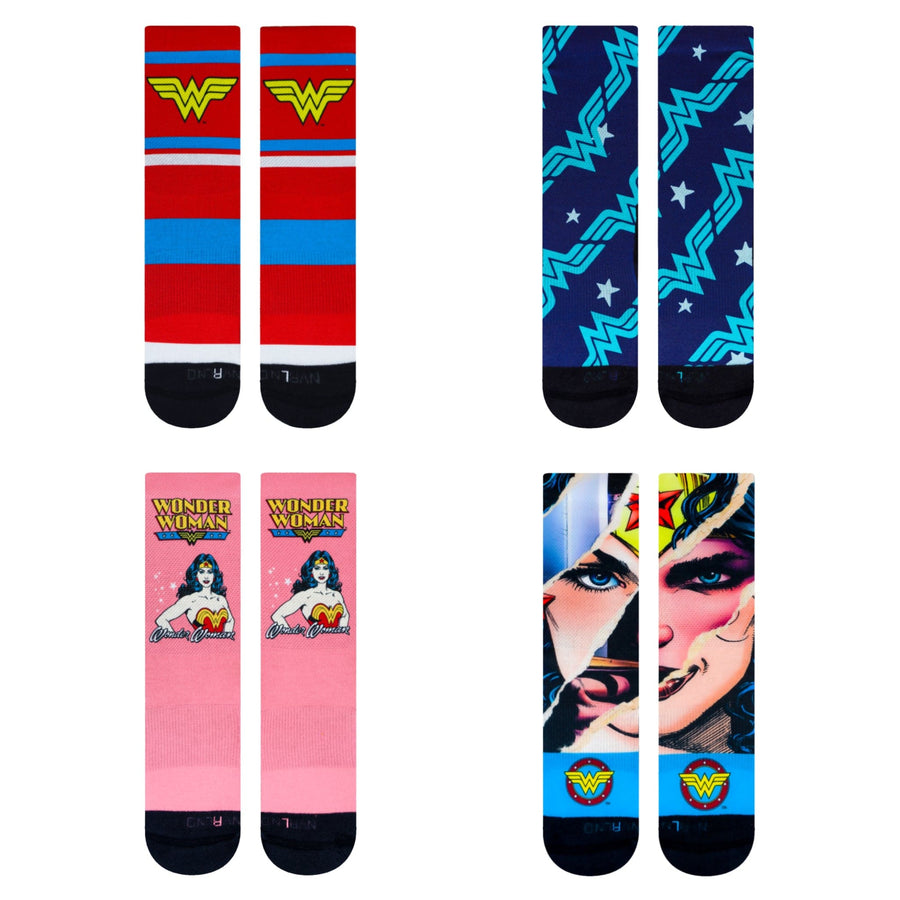 DC Comics Socks Wonder Woman Crew Socks 4 Pack