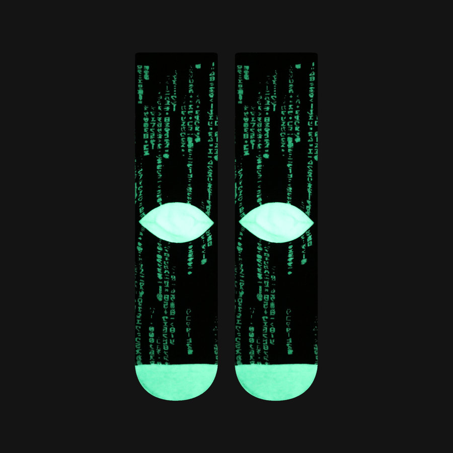 The Matrix Socks The Matrix Glow Crew Socks
