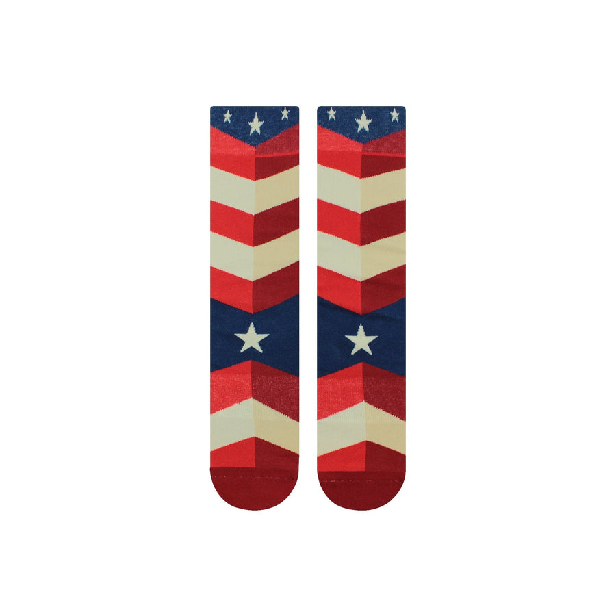 NVRLND Socks L/XL NVRLND Americana Stripe Crew Socks