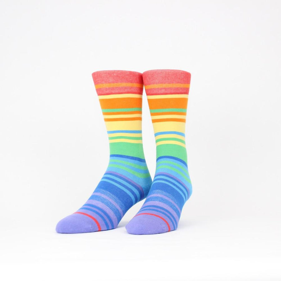 NVRLND Socks L/XL Rainbow Crew