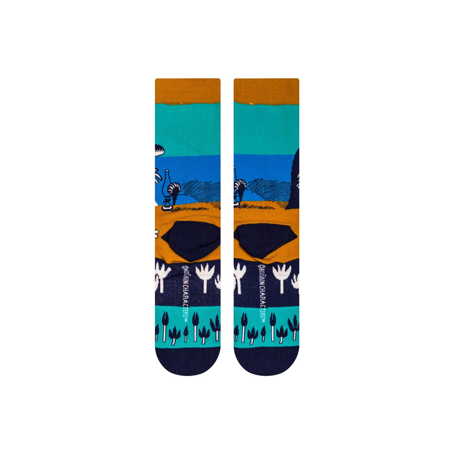 NVRLND Socks Moomin Groke Pattern Stripe Crew Socks