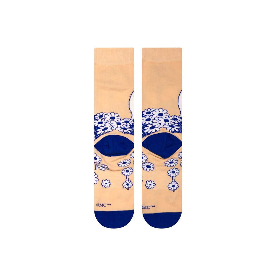 NVRLND Socks Moomin Snork Blue Flower Crew Socks