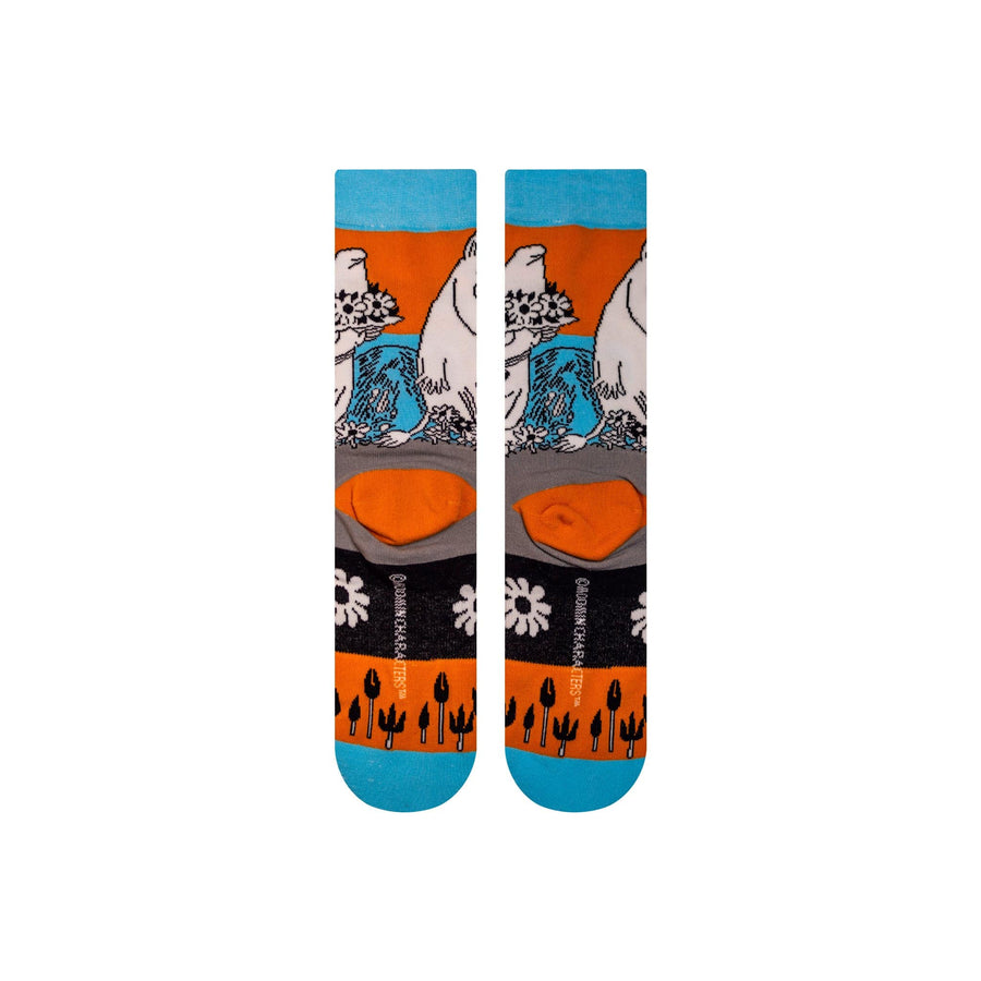 NVRLND Socks Moomin Troll Snufkin Stripes Crew Socks